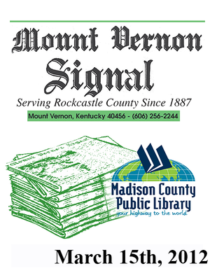 cover image of Mount Vernon Signal 03/15/2012